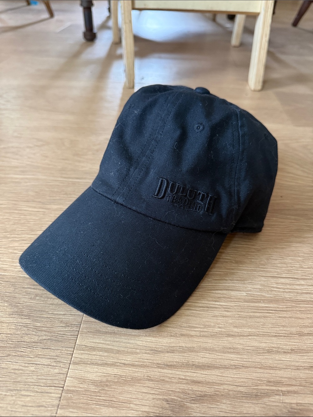 Duluth Trading Co Black Embroidered Logo Baseball Cap Large